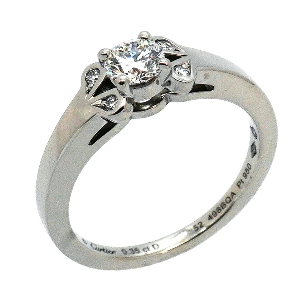 Cartier Ballerina Ring, Pt950 Platinum, 0.35ct Diamond, Size #52, Ladies' Ring
